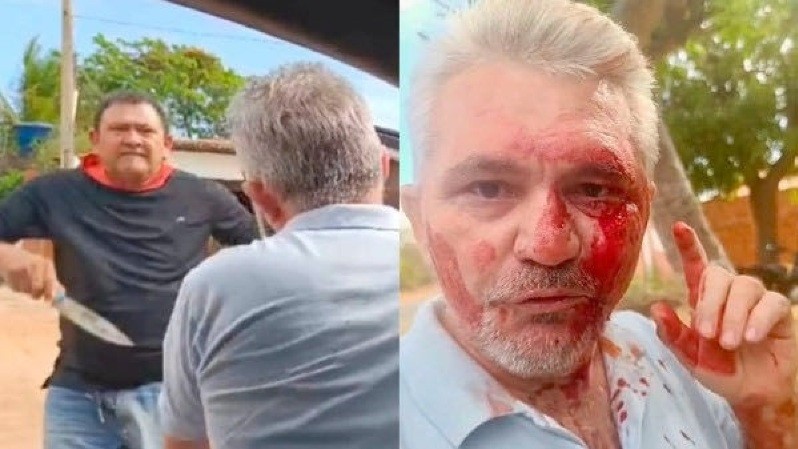 Vídeo: Vereador do PT tenta matar jornalista a facadas